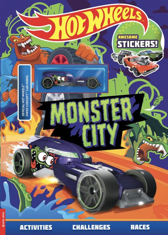 Hot Wheels™: Monster City Sticker Activity Book (Toy Car I ... - cover