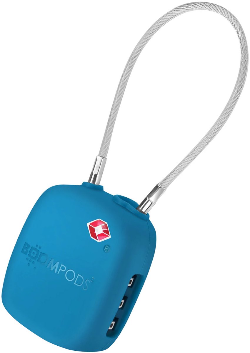 Boompods, Airtag Connected Hangslot Compatibel met Apple Find My IPX6, Blauw