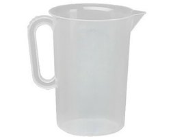 Lampa maatkan transparant 250 ml - gegradueerde kunststof mengkan met duidelijke schaalverdeling voor vloeistoffen
