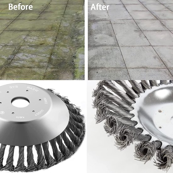 Onkruidborstel Bosmaaier - Draadborstel Grastrimmer - Onkruid Verwijderen - Efficiënte Wortelverwijdering - 200 mm - A — afbeelding 3