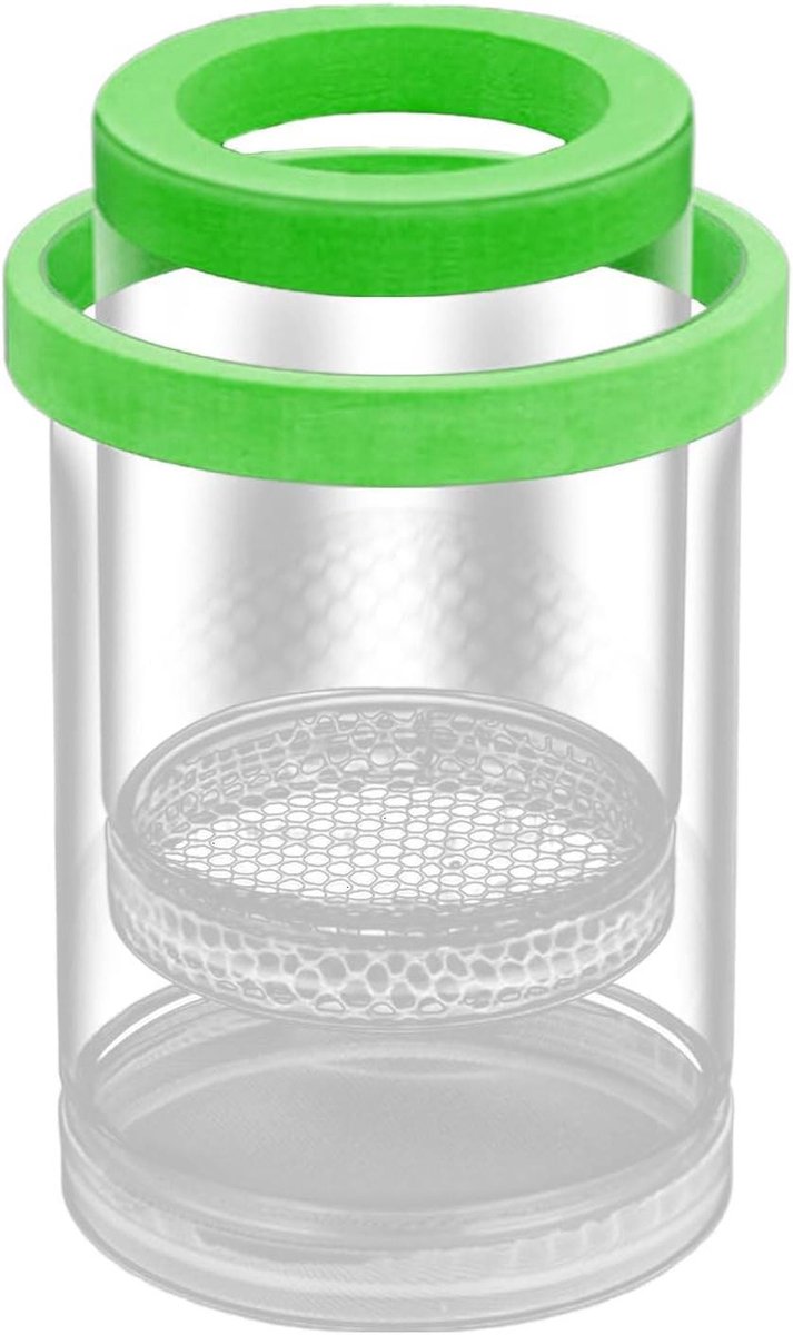 Vis Broedbak - Kweekbak Aquarium - Vissen Kweken - Drijvend en Zichtbaar - 14.3x9.3cm - Groen