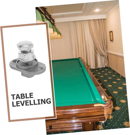 Pooltafel Waterpas Schroef - Nivelleerschroef Biljart - Tafel Stabiliseren - Micro-afstelbaar - 6x5x3 cm - Zilver — afbeelding 5