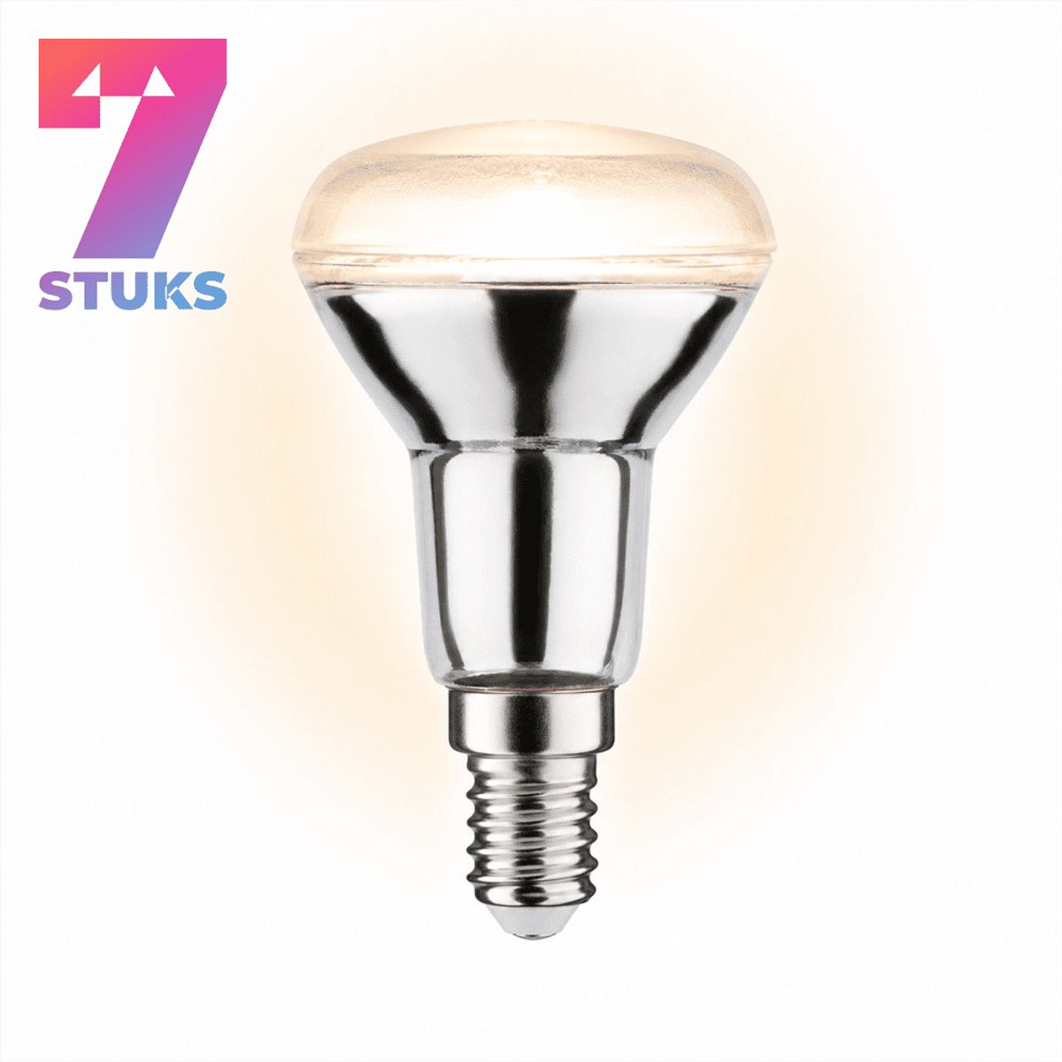 7x Reflector Gloeilamp E14 - 25W - Warm Wit Licht (2700K) - 150 lm - 1 jaar - Dimbaar - R50