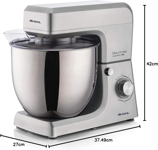 Planeetmenger - Keukenmixer Deegmachine - Grote Degen Maken - 6 Snelheden Pulse - 10 Liter - Metaal — afbeelding 4