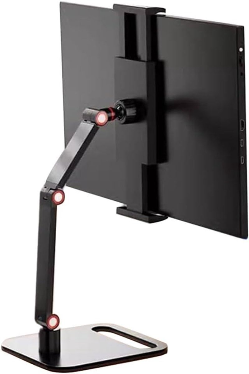Monitorstandaard - Tablet houder - Flexibel werken - 360 graden draaibaar - Tot 173 inch - Zwart