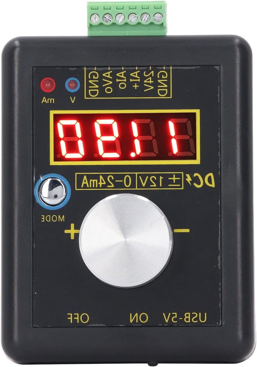Signaalgenerator - Spanningsstroom Bron - Proces Kalibratie - Handheld Ontwerp - 0-24 MA - Zwart