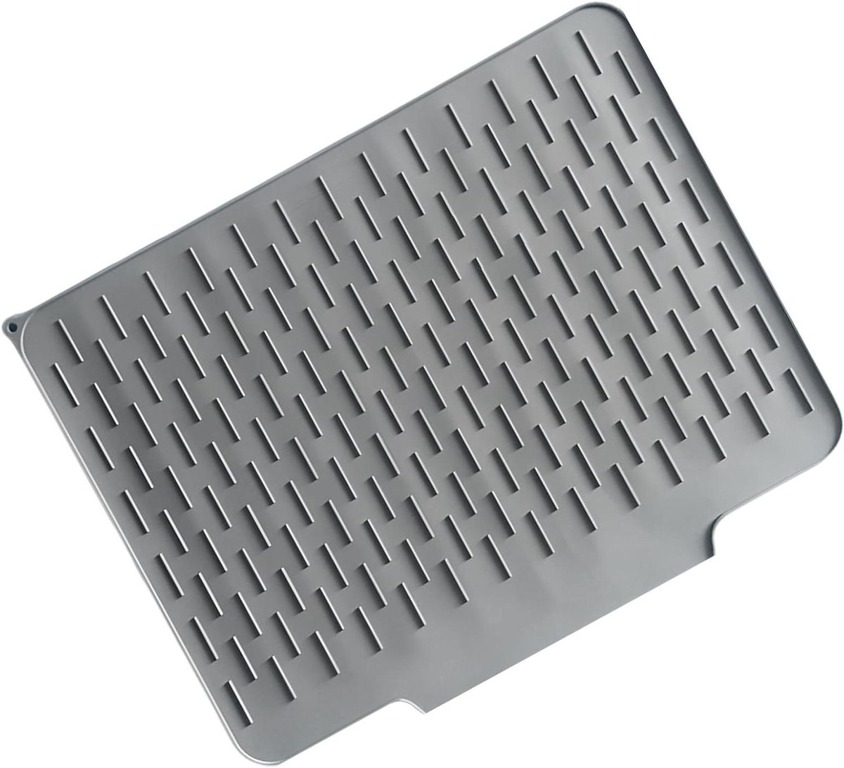 Siliconen Droogmat - Afdruiprek Pad - Servies Drogen - Antislip Textuur - 40x32 cm - Grijs