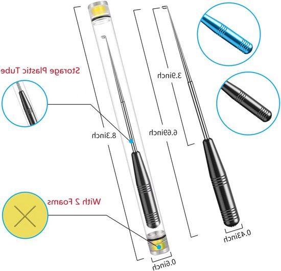 Vishaak Verwijder Tool Set - Snelle Verwijdering van Vishaak, Haken Ontdoen en Beveiligingsextractor voor Zoet- en Zoutwater Vissen met Opbergbuis en Accessoires — afbeelding 5