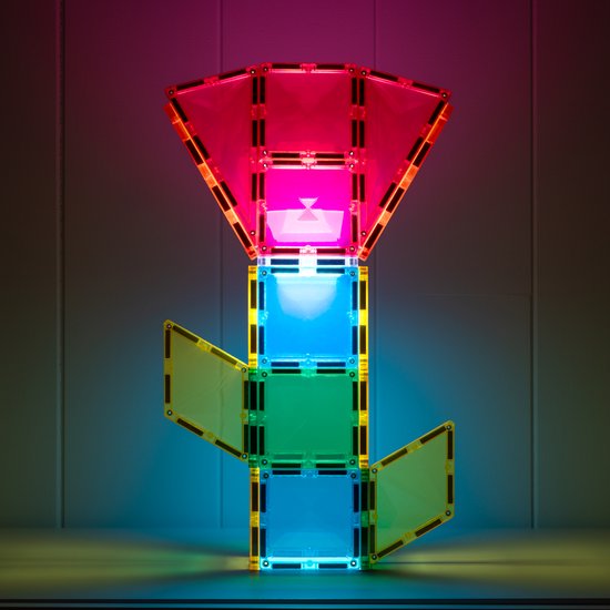 CONNETIX - Magnetisch Tegels - Raketpakket met licht - 30 Stuks - Magnetisch Speelgoed — afbeelding 3