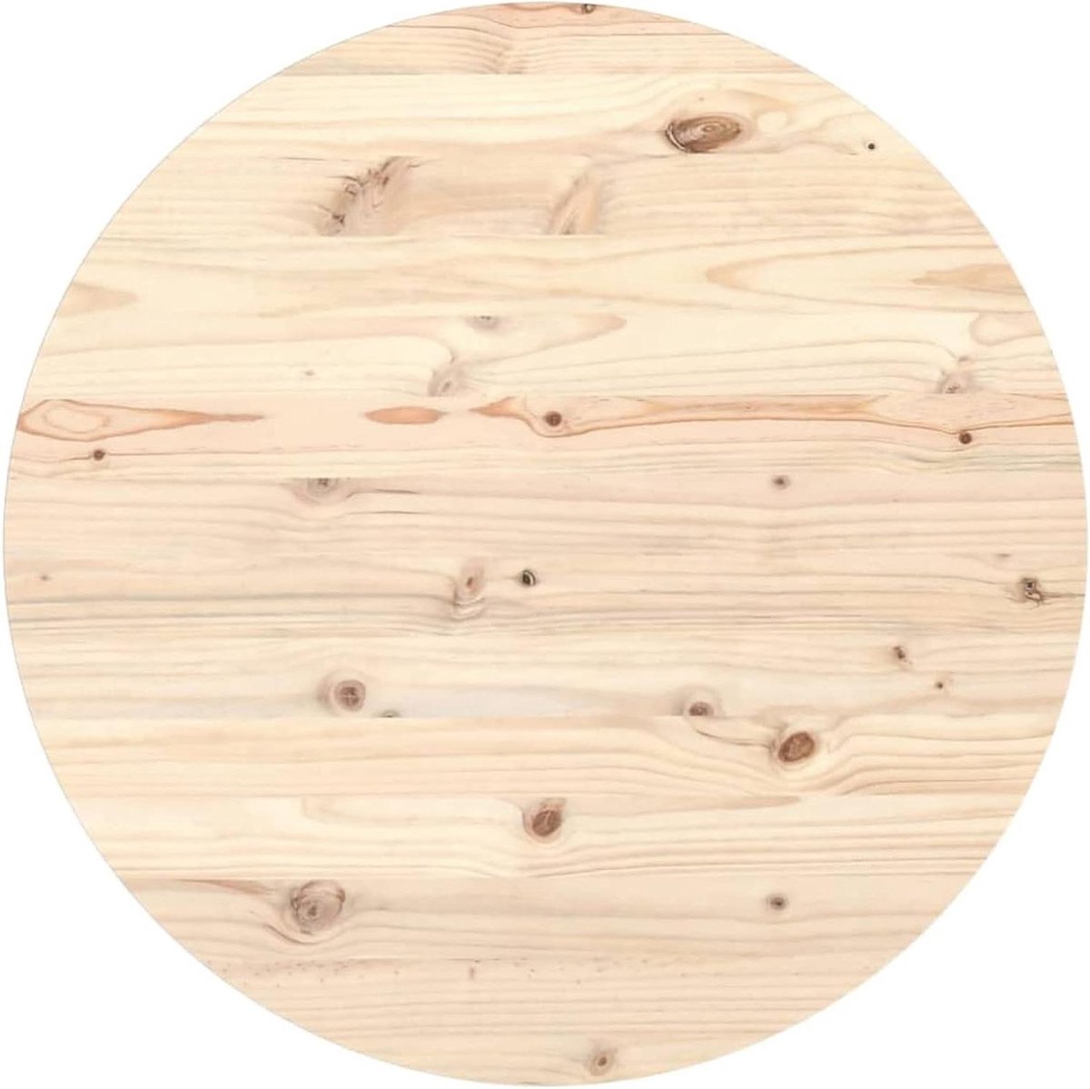 Tafelblad Massief Hout - Houten Plaat - Eettafel Vervangen - Robuust Duurzaam - Ø 90 cm - Grenen