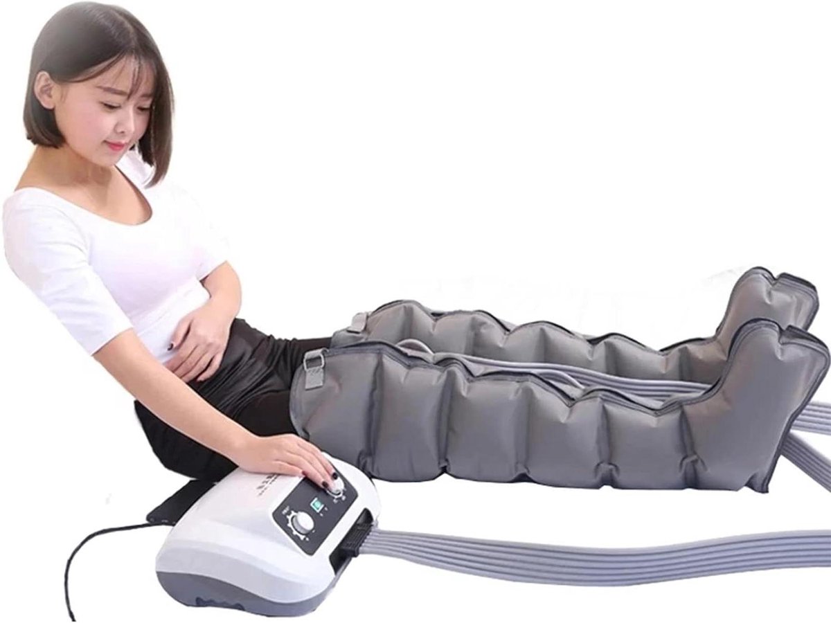 Luchtcompressie Massager - Circulatie Stimulator - Spierherstel Bevorderen - 6 Holte Systeem - 220V - Grijs