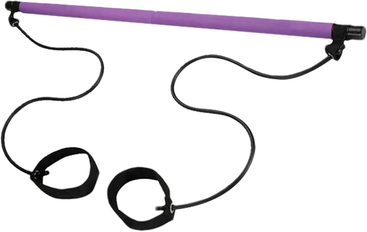 Pilates Bar - Stretch Bar - Thuis Trainen - Lichtgewicht Demontage - 334 g - Paars
