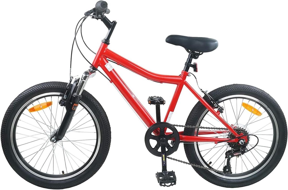 Kinderfiets sfiets sfiets Veilige Uitstapjes Verstelbaar Stuur Zadel 20 Inch Rood