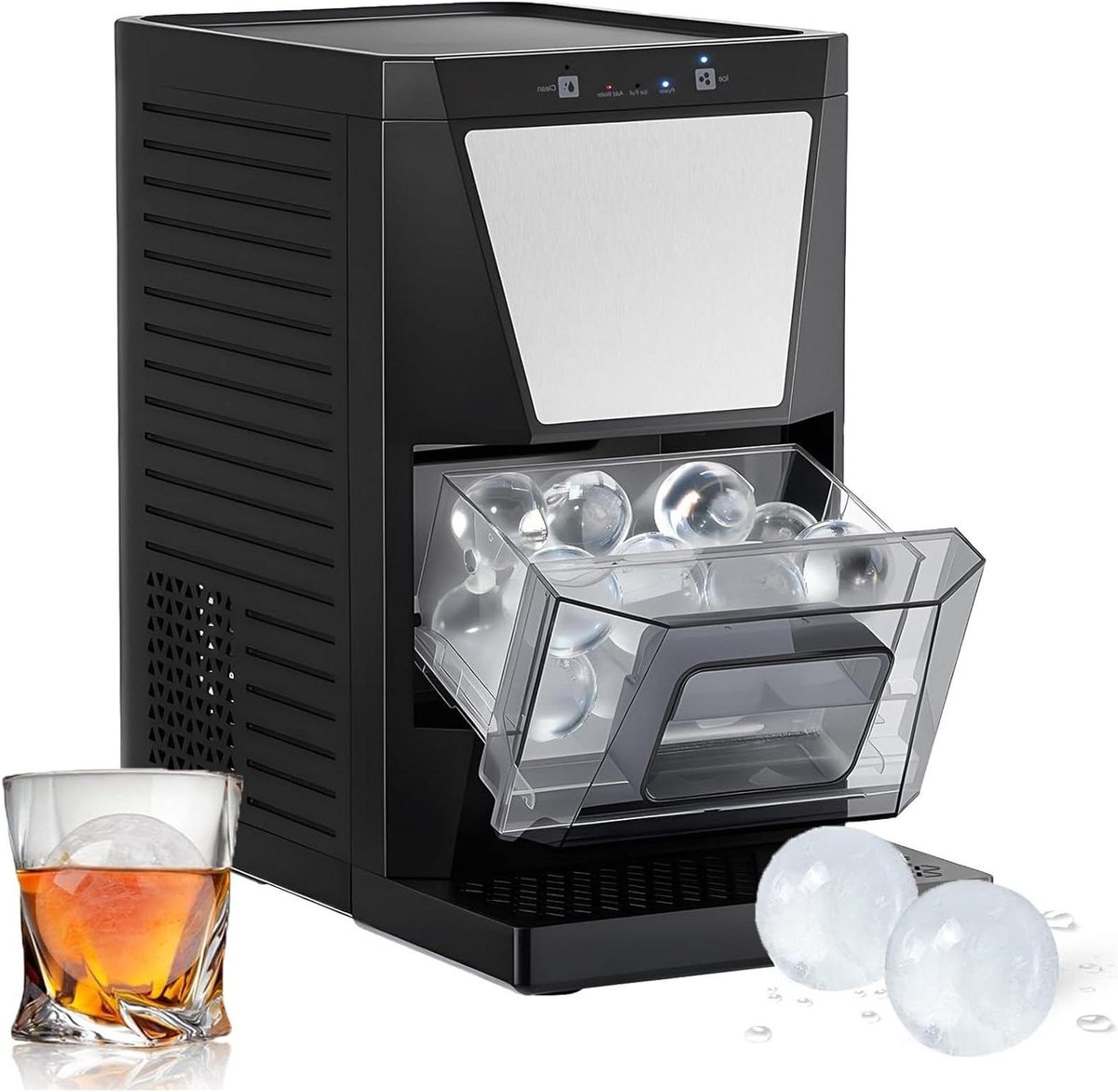 IJsblokjesmachine - IJsbollenmaker - Cocktails maken - Kristalheldere ijsbollen - 5 cm - Helder