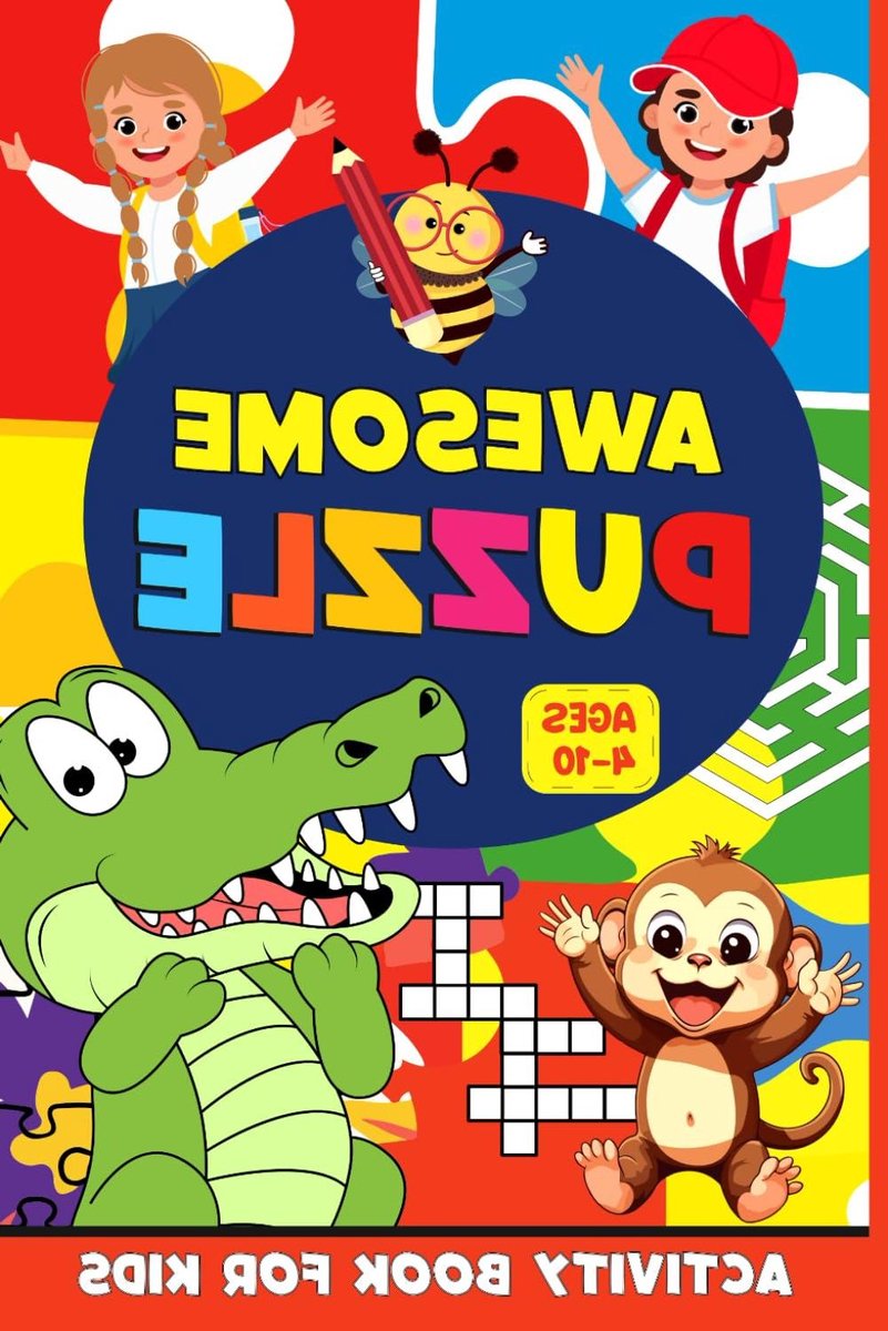 Puzzelboek Kinderen - Activiteitenboek Slim - Hersentraining Jongeren - 80+ Puzzels - 87 Pagina's - Meerdere Kleuren