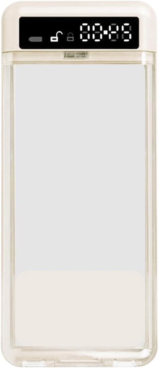 Tijdslot Doos - Zelfbeheersing Doos - Gewoonte Opbouwen - Schadebestendige Constructie - 21.5 cm Lengte - Beige