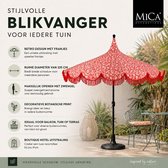Mica Decorations Kelly Parasol met Draagtas - Stokparasol 238 x Ø235 cm - Tuin of Balkonparasol - Polyester, Staal - Rood