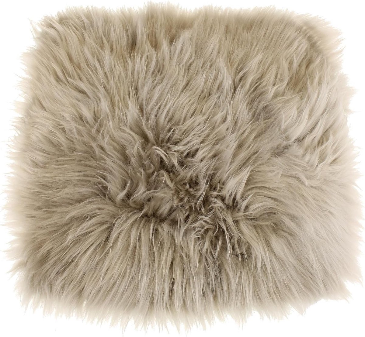 Moderne 35 cm Zitzak van Echt Lammy, Decoratieve Vacht voor Stoelen en Tafels, Luxe Kussen in Platinum Grijs