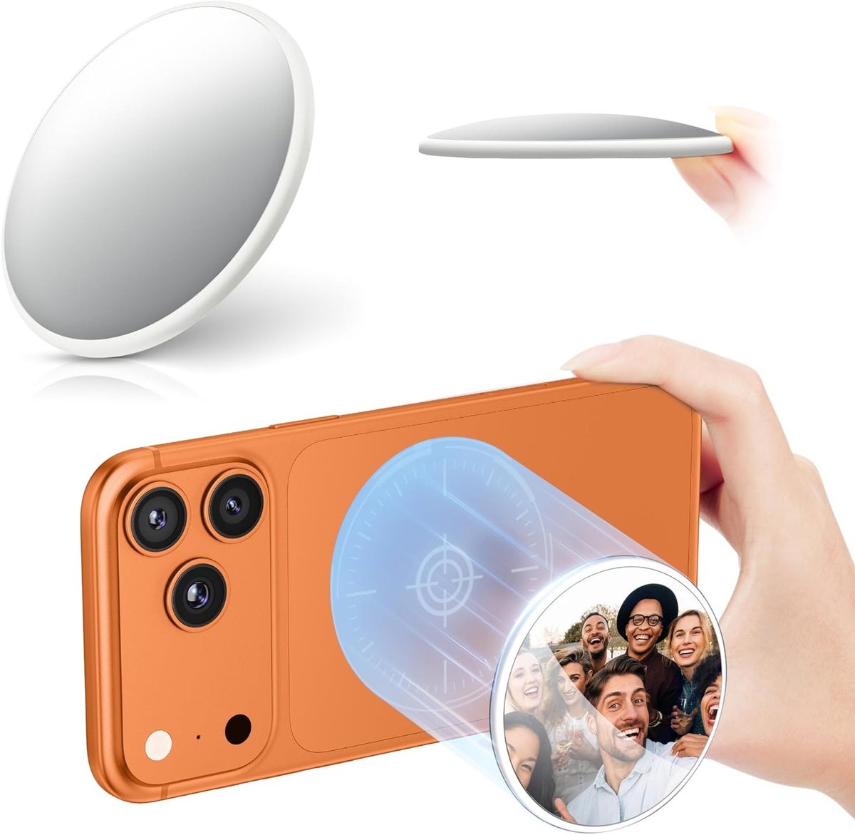 Mobiele Telefoon Spiegel met Magnetische Convex Spiegel en Brede Hoek voor Achtercamera, Geschikt voor iPhone 16, 15, 14, 13, 12 Pro Max Plus en Alle Smartphones