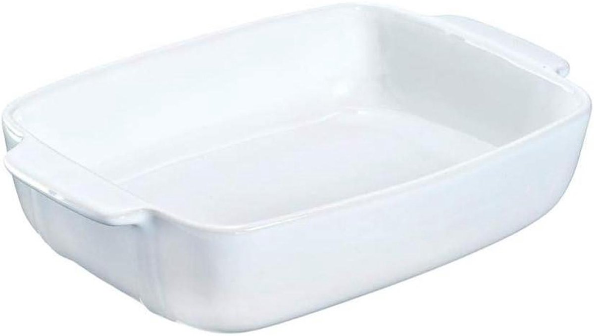Ovenschaal Set - Bakvormen - Gerechten Bereiden - Hittebestendig Keramiek - 35 x 25 cm - Wit
