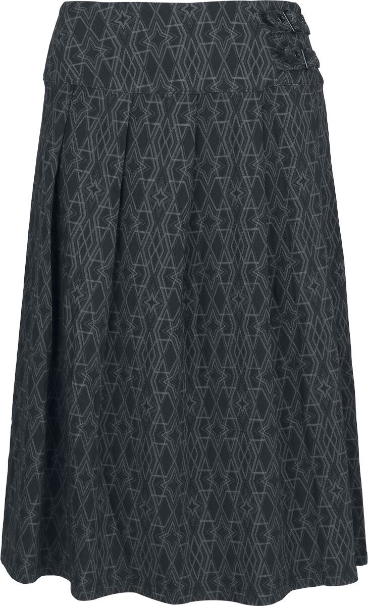 KILLSTAR Morissa Midi Skirt Dames Midirok - zwart - XL