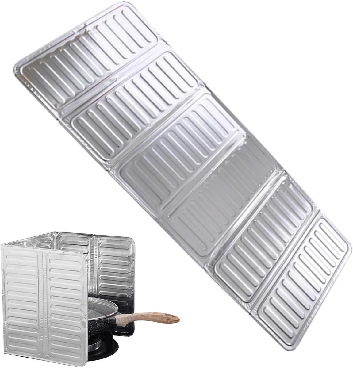 Ovenafstoter - Spatbescherming - Koken - Opvouwbaar ontwerp - 83 cm - Aluminiumkleur