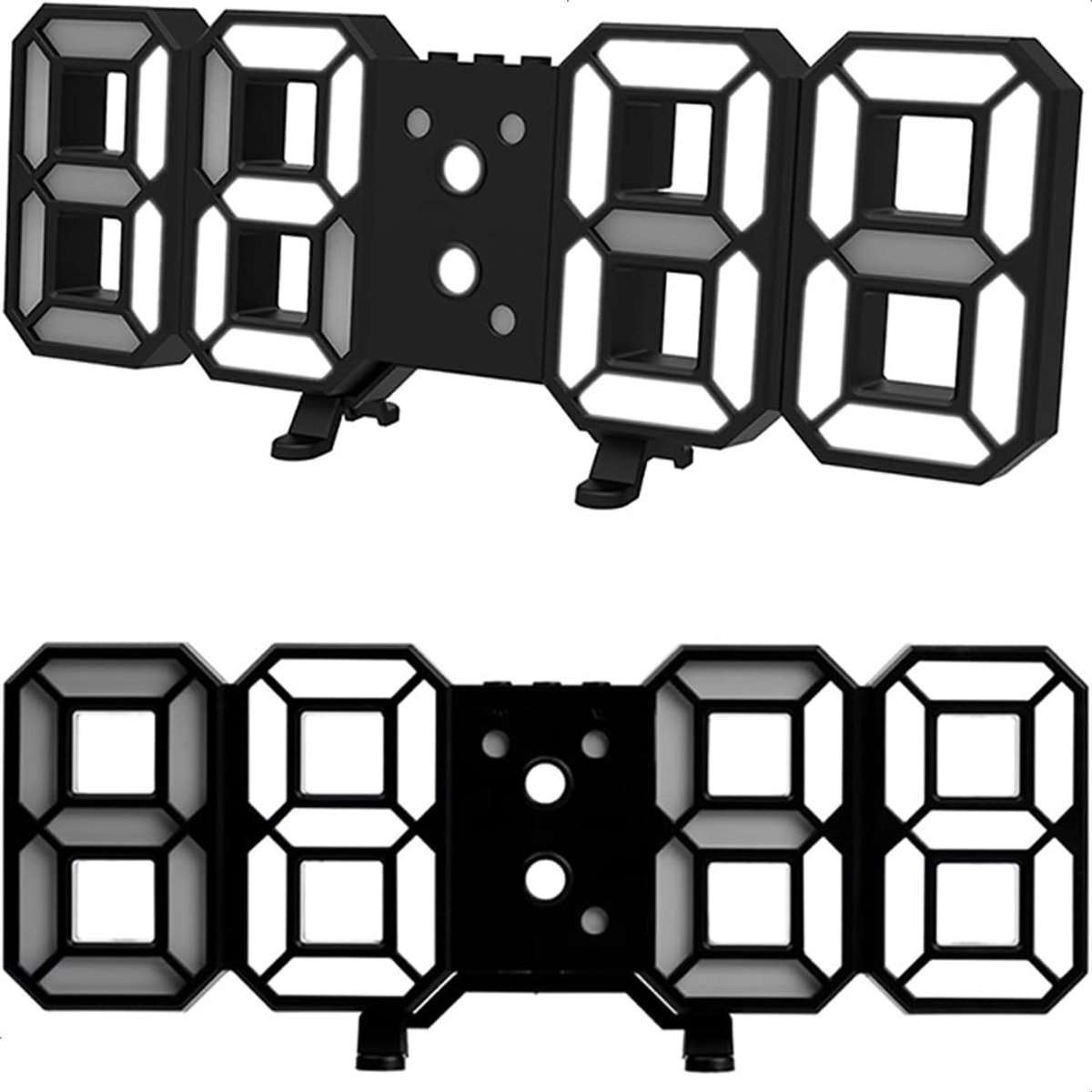 Solidchoice - Dailygoody - Digitale Klok - Dimbare LED Wekker - Ideaal voor Slaapkamer - Temperatuurweergave - Grote Cijfers - Multifunctioneel