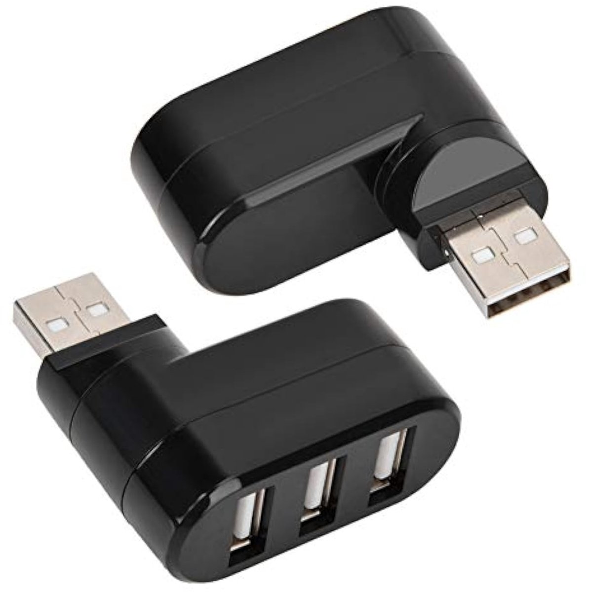 Solidchoice - Dailygoody - Multipoort Hub - USB Hub - Slim ontwerp - Zwart - Splitter Adapter Hub - Geschikt voor PC en Laptop - Mini formaat