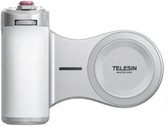 Witte Telesin Master Grip met zilverkleurige details en een roze knop bovenaan.