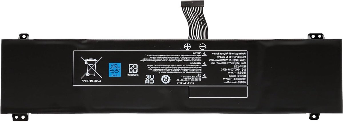 Laptopaccu voor Schenker XMG Fusion 15-serie - Vervangbare, krachtige en duurzame batterij