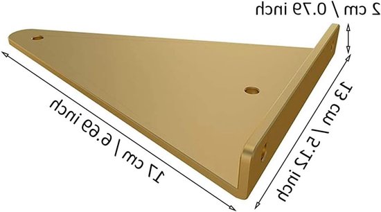 Triangle Wandbeugel Set voor Planken, Wandplank Steunen met Bevestigingsmaterialen, Ideaal voor Opslag en Decoratie in Keuken en Woonkamer — afbeelding 2