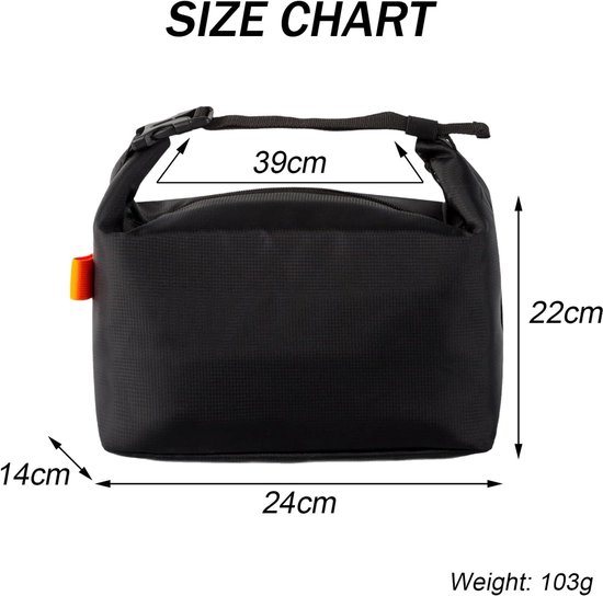 Kleine geïsoleerde lunchtas, geïsoleerde lunchbox, thermische lunchbox voor mannen en vrouwen, koeltas met handvat voor picknicks, werk, kantoor en school — afbeelding 3