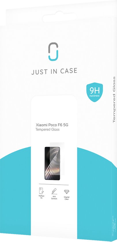 Just in case Tempered Glass Xiaomi Poco F6 Screenprotector