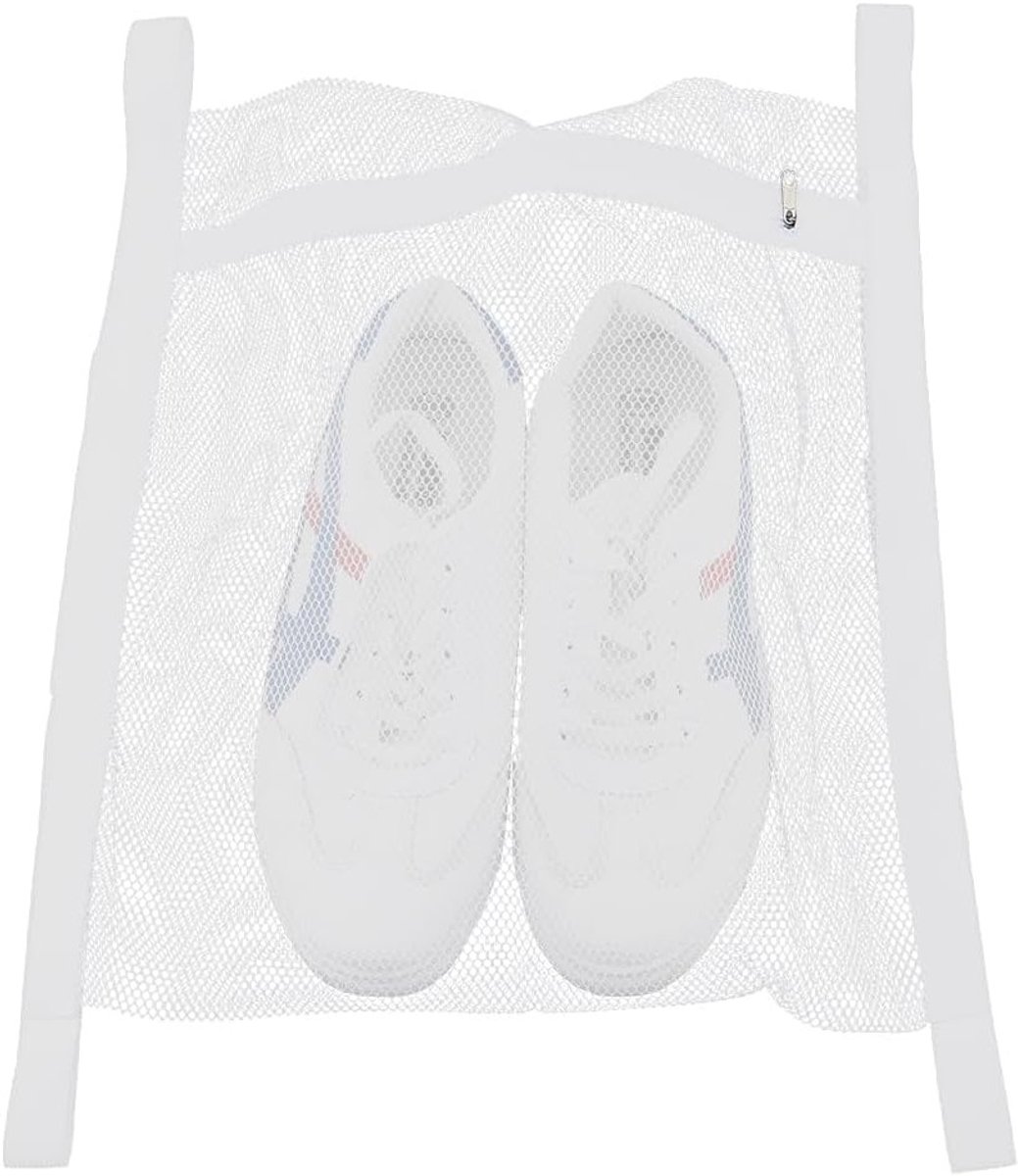 Schoenwaszakken voor Sneakers en Kleding - Grote Honeycomb Mesh Waszak met Rits en Band voor de Wasmachine en Droger