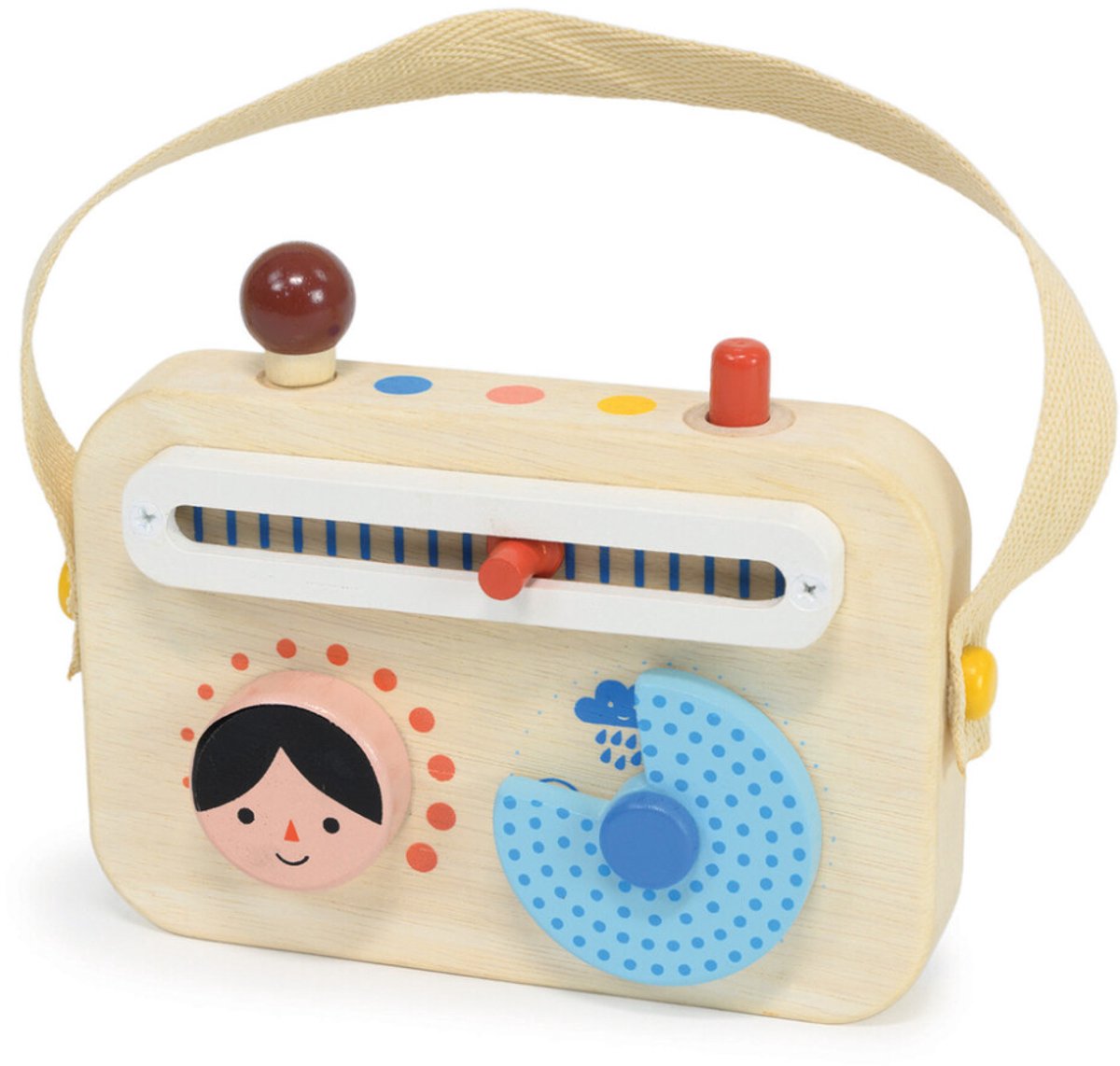 Mentari speelgoed radio voor kinderen - kleurrijke eerste radio.