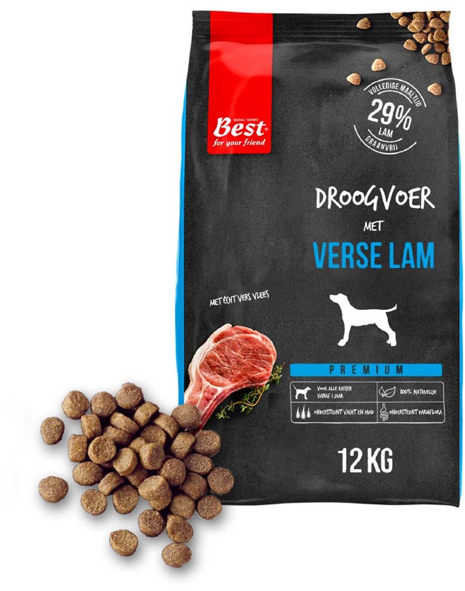 Rosewood Best For Your Friend by Rosewood Hondenbrokken Lam 12 kg - Hondenvoer - Tarwevrij - 29% Verse Lam