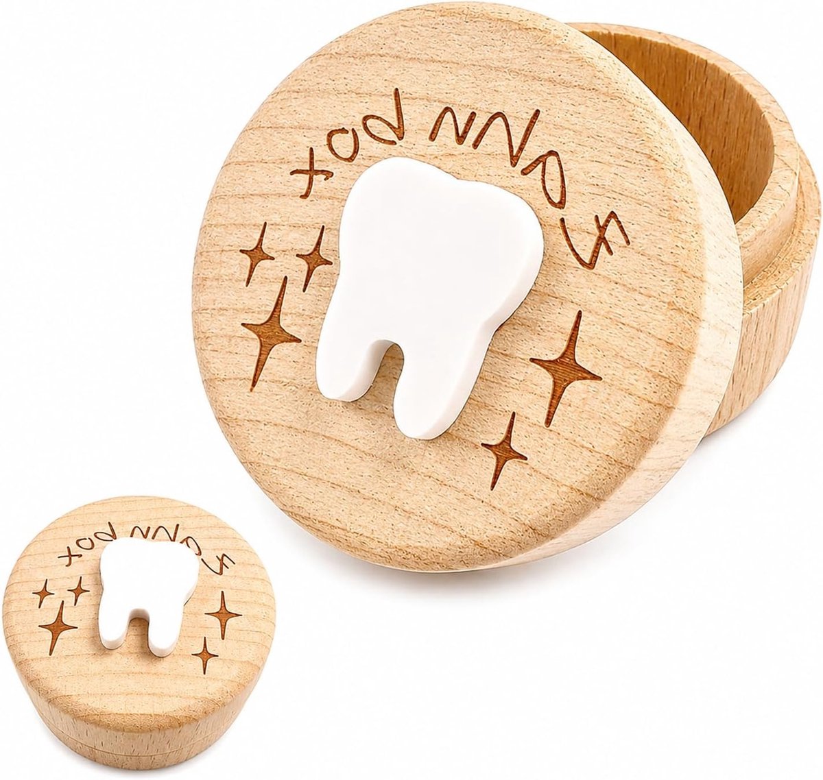 Unieke Melktanden Doos voor Baby's, Creatieve Cadeaus voor Nieuwe Ouders, 3D Cartoon Ontwerp, Perfect voor Jongens en Meisjes, Geboorte en Verjaardag