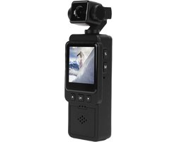 Ulisem – 1080P Actiecamera – 1.53 Inch LCD Scherm – Beeldstabilisatie – Multifunctionele Lens – 270° Draaibaar – Voor Outdoor Sport – Inclusief Borstbevestiging – Lichtgewicht