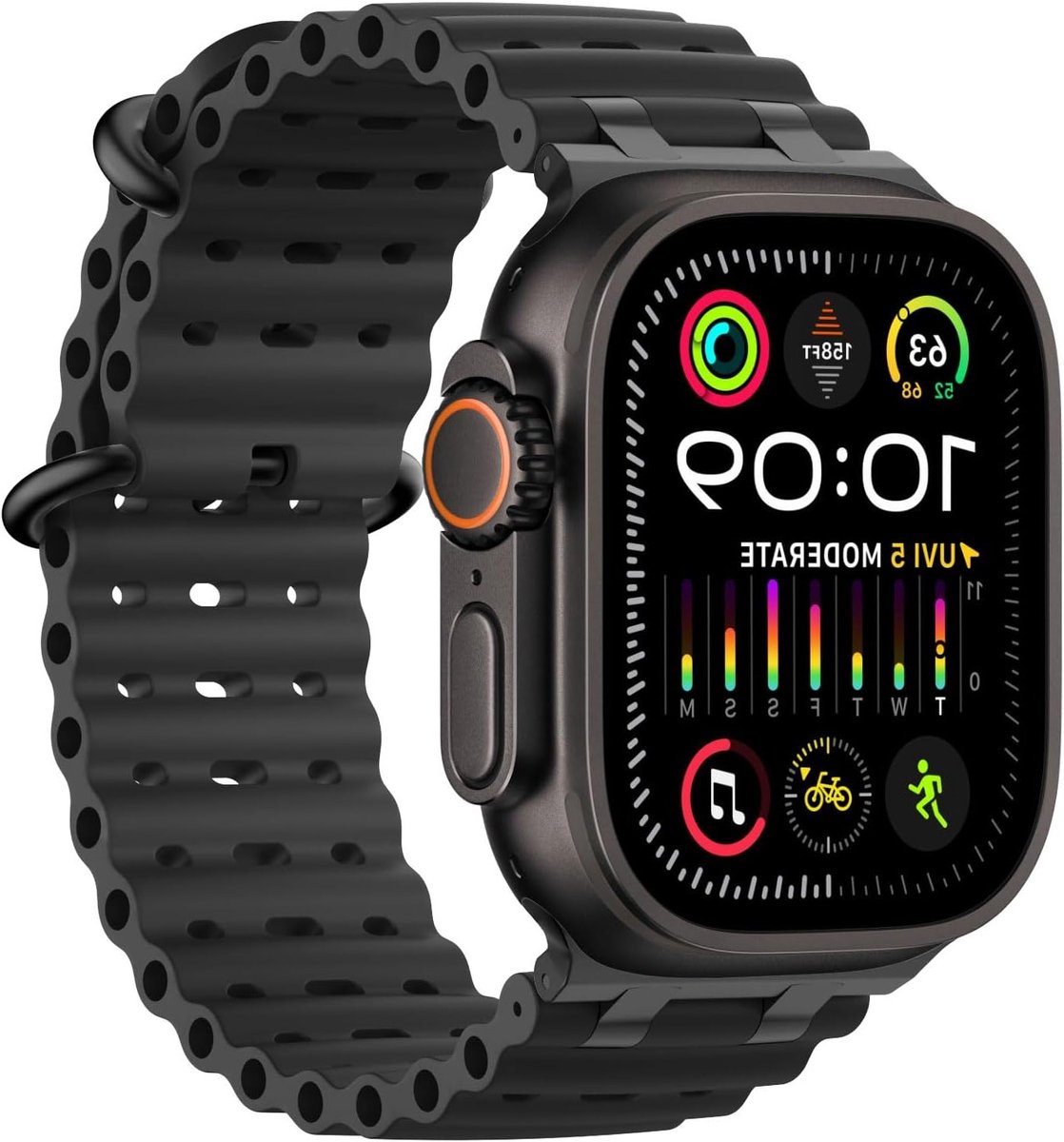 Verbeterde sportband voor Apple Watch 49mm 46mm 45mm 44mm 42mm - Siliconen vervangband voor iWatch met comfortabele pasvorm en duurzame kwaliteit