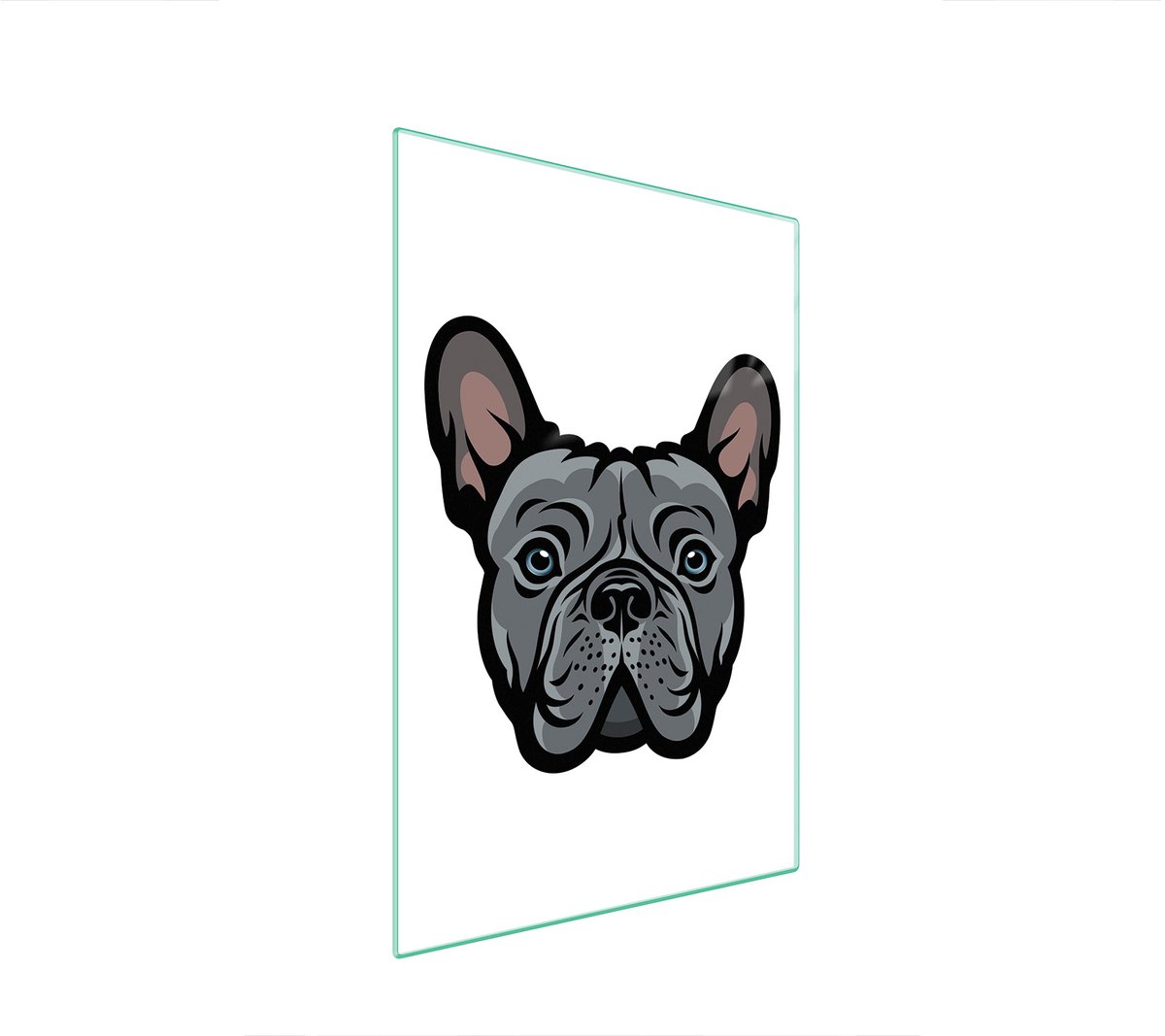 TMK ArtDeko Serie - Snijplank - 35x52 cm - Gehard Glas - Motief Hond
