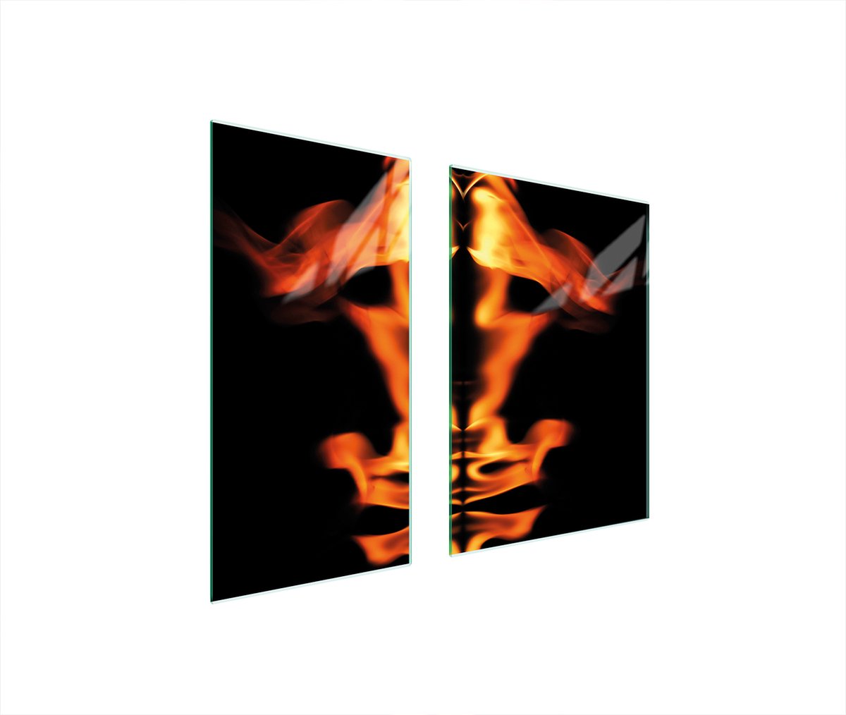 TMK ArtDeko Ognie - Snijplank - 75x52 cm - Hardglas - Decoratief