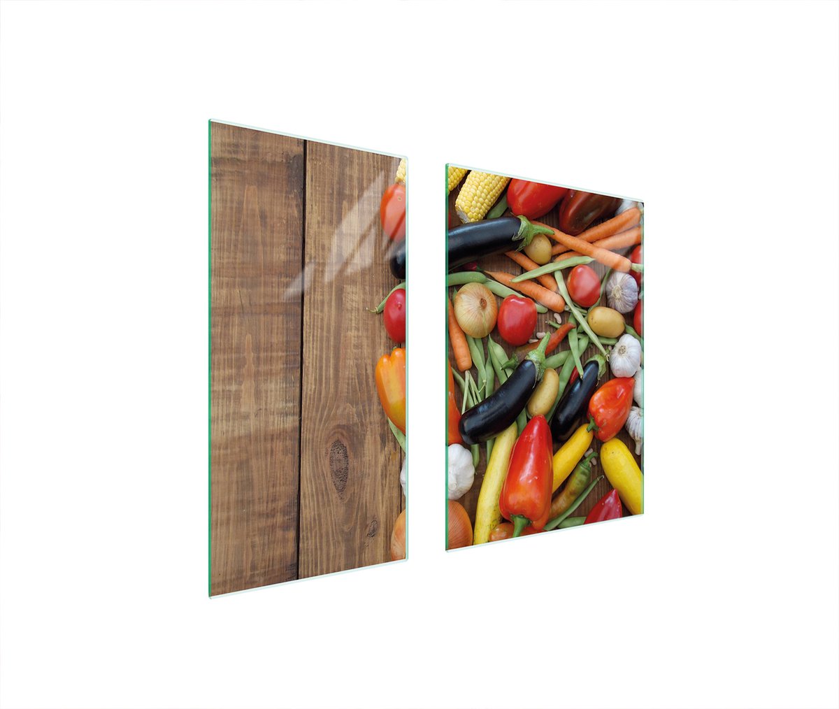 TMK ArtDeko - Glas Plaat - Snijplank - 75x52cm - Warme Kleuren