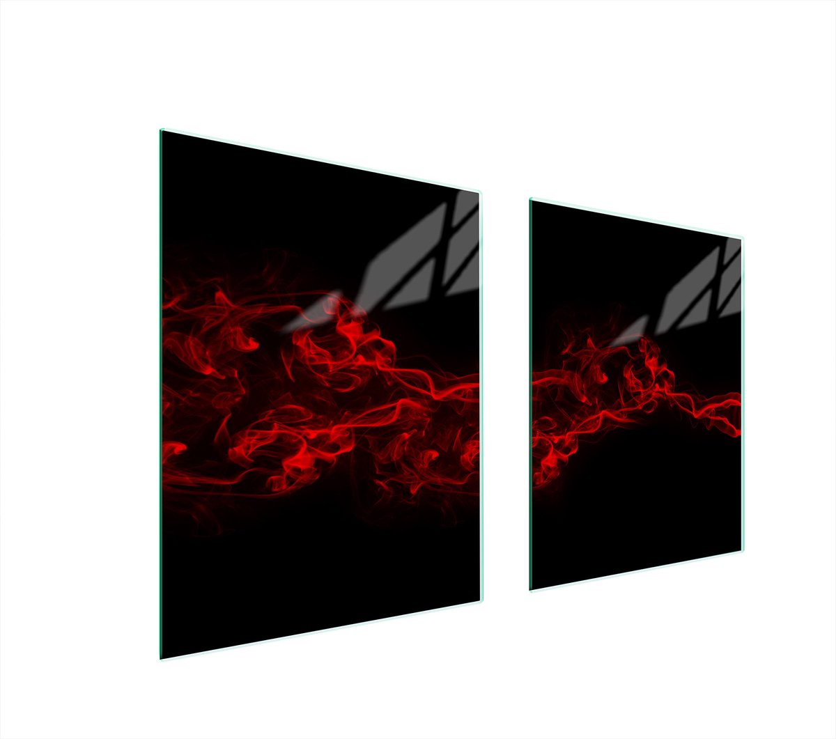 TMK ArtDeko - Glas Beschermplaat - 85x52 cm - Zwart