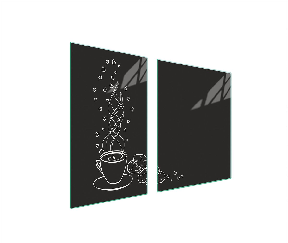 TMK ArtDeko - Snijplank en Beschermpaneel - Glas - 100x52 cm - Antibacterieel