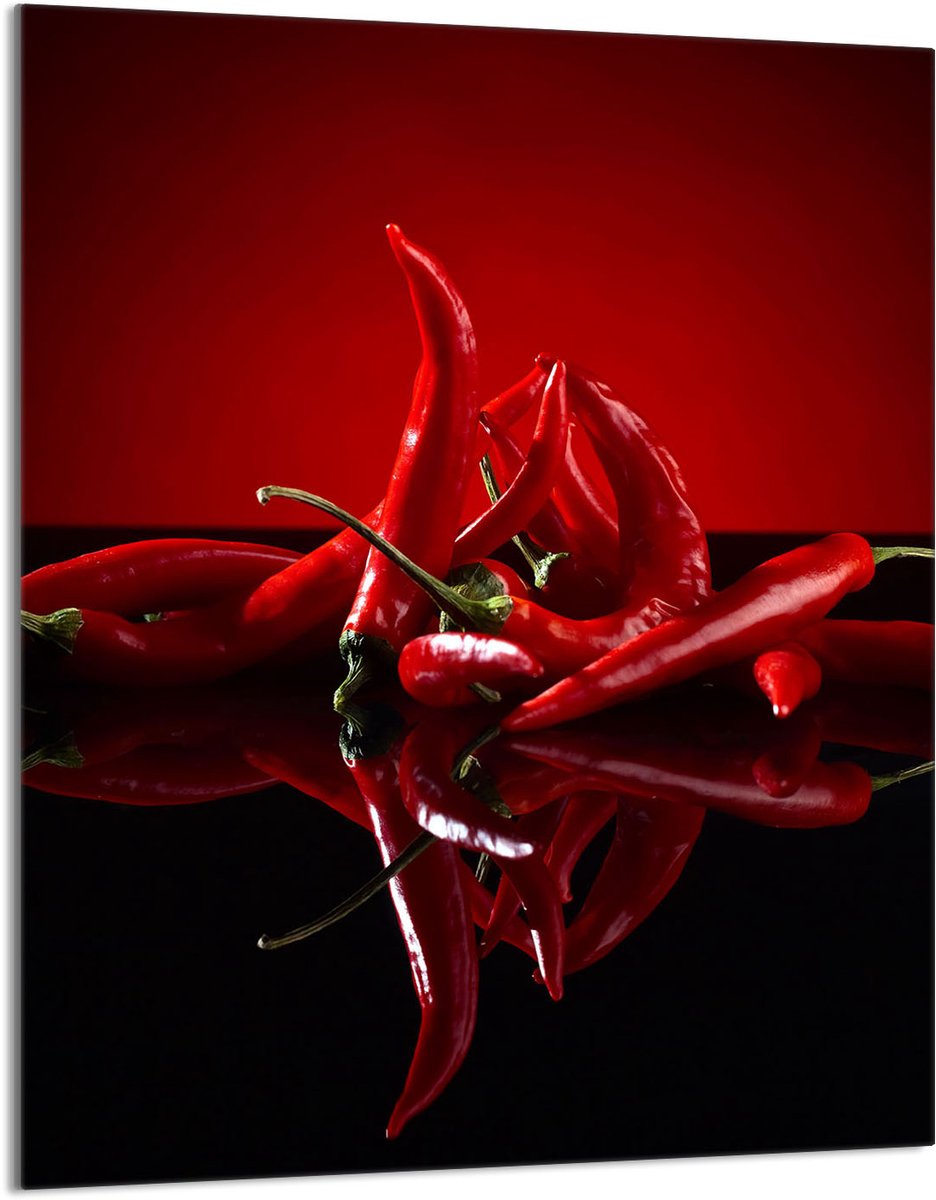 TMK ArtDeko Chilli - Snijplank - Glas - 40x52 cm - Multikleur