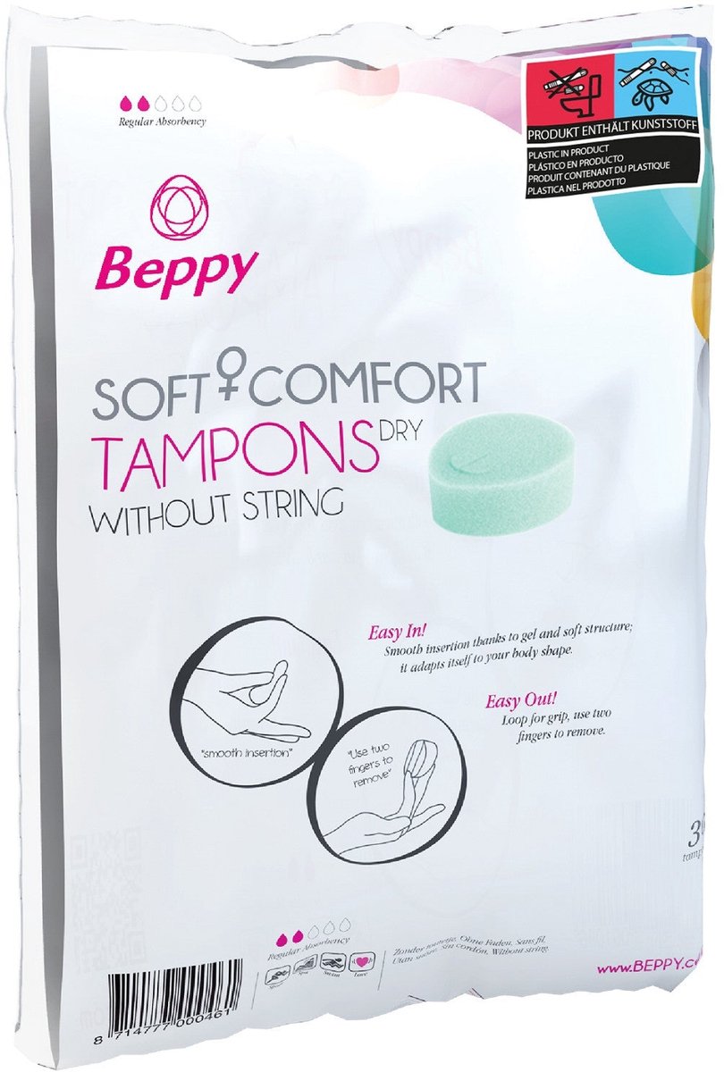 Beppy Tampons Extra Soft - 30 stuks - zonder touwtje