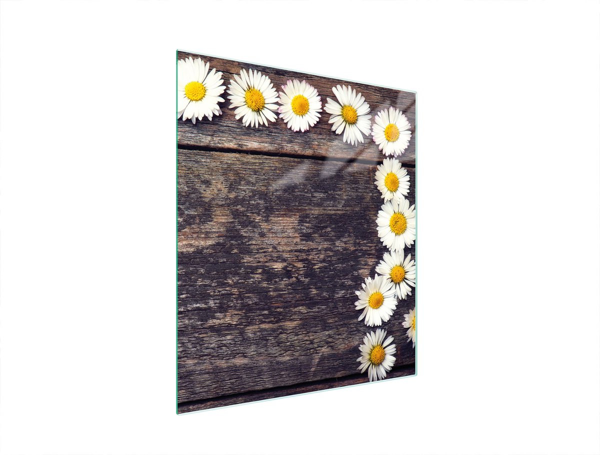 TMK ArtDeko - Snijplank - 45x52 cm - Glas - Houten Motief