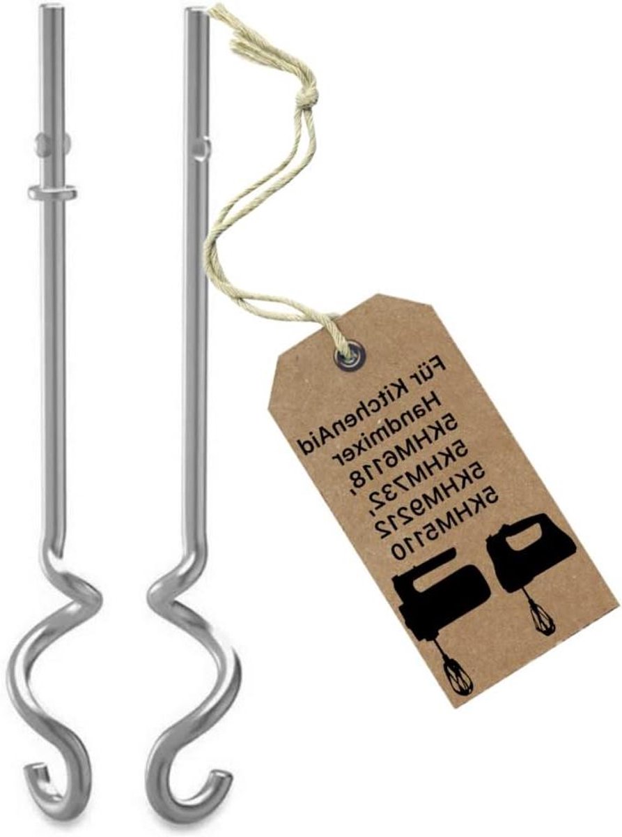 Kneedhaak Garde - Deeghaken Mixer - Zwaar Deeg Maken - Roestvrij Staal - 19 x 2 x 2 cm
