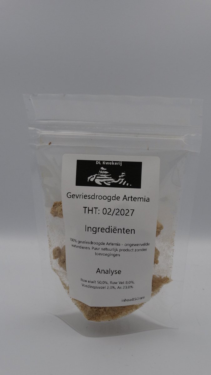 Gevriesdroogde artemia - 5gram - aquarium visvoer - DL Kwekerij