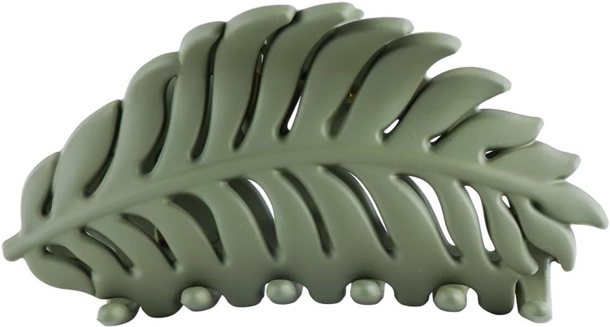 Grote Haarclips - Blad Clips - Haar Stijl - In elkaar grijpend Tandontwerp - 95 cm - Groen